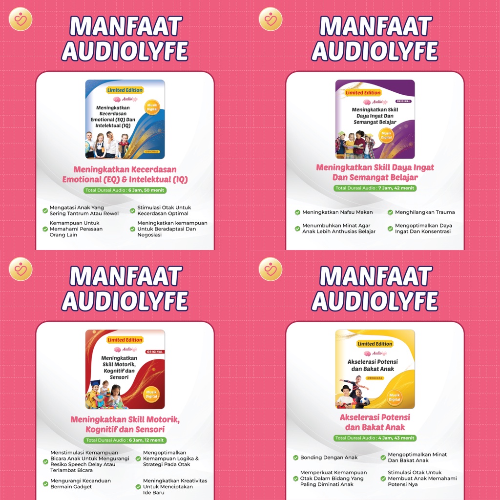 Bundling Audiolyfe Anak &amp; Audiolyfe Dewasa Stimulasi Otak