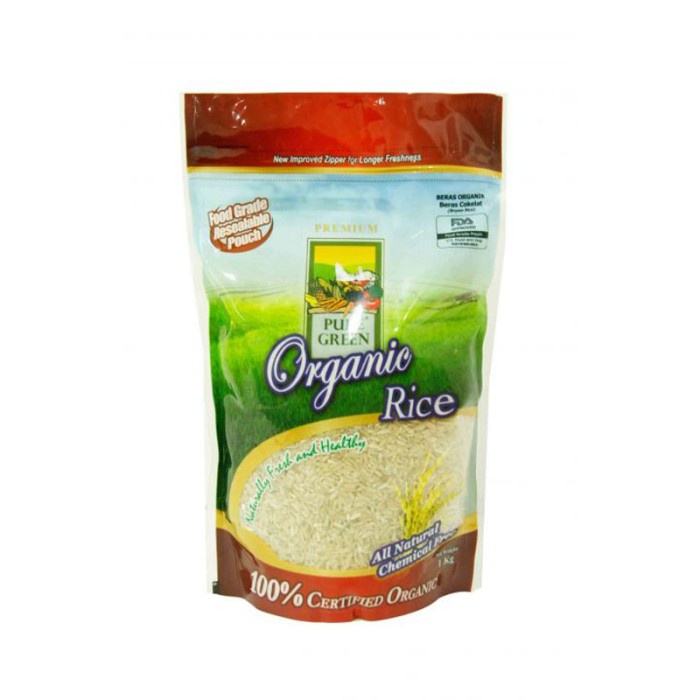 

PUREGREEN ORGANIC RICE BERAS COKELAT 1KG