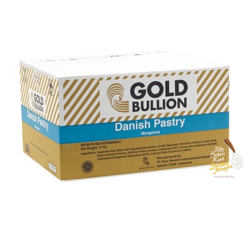 

DANISH PASTRY MARGARINE GOLD BULLION /UNTUK LAMINASI CROISSANT CROFFLE (15KG)