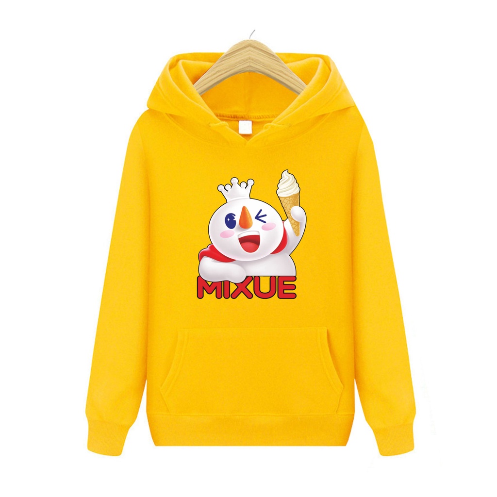 FenishaStore MIXUE ICE CREAM  Sweater Hoodie Anak-Anak Terbaru Usia 4-13+Tahun Bisa Bayar Ditempat COD