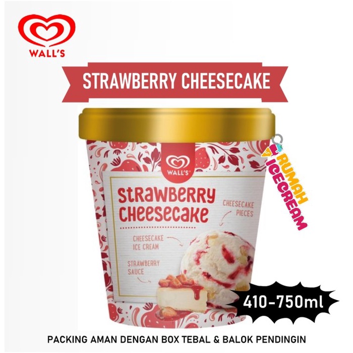 Ice Cream Walls Strawberry Cheesecake