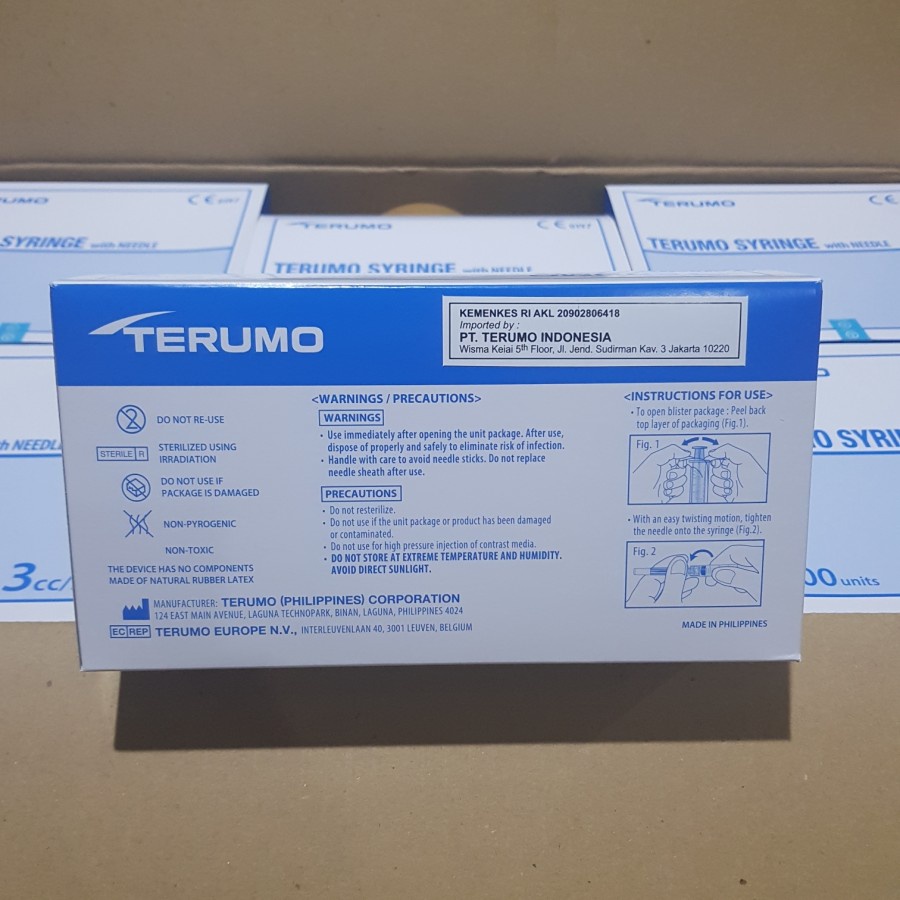 Spuit 3 cc Terumo Disposable Syringe Terumo 1 Ml