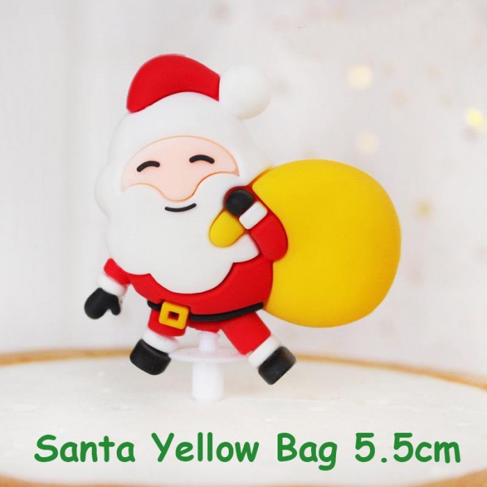 Hiasan Kue Natal Santa Snowman Cake Topper Christmas Pohon Natal Xmas Decoration Christmas Tree Wreath Mistletoe Pudding Cupcake Hiasan Pita Babymaniashop