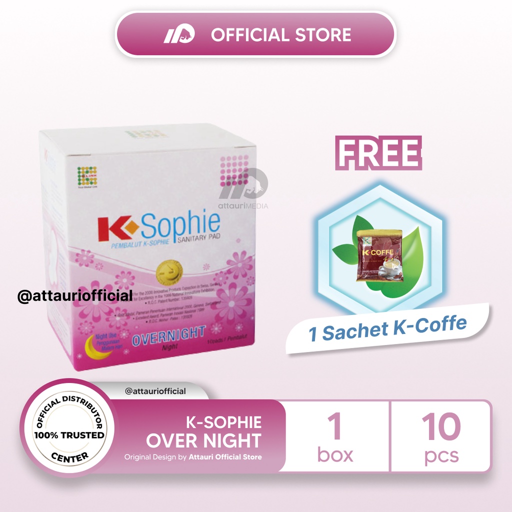 K-Sophie Night Use (isi 10 Pads) Untuk Malam Hari Overnight Pembalut K-Link Pembalut Berkualitas Pem