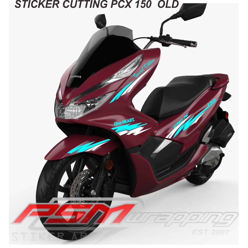 STICKER CUTTING HONDA PCX STIKER PCX VARIASI PCX STRIPING PCX MERAH