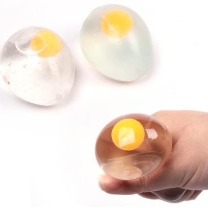 hokkiterus21 Mainan telur bening banting lempar pencet squishy telur anti stress ball toys