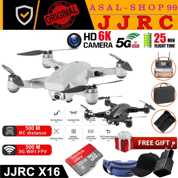 Drone JJRC X16 5G Wifi GPS Drone Foldable FPV 6K Camera Quadcopter