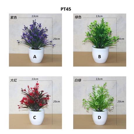 FYGALERY PT45 Pot Tanaman Hias Bunga Hias Plastik Ornamen Pot Bongsai Artificial Flower Decoration