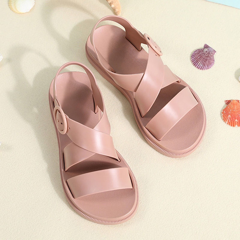 R983 Sepatu Sandal Bahan Plastik Sol Karet Tebal Anti Slip air Untuk Wanita