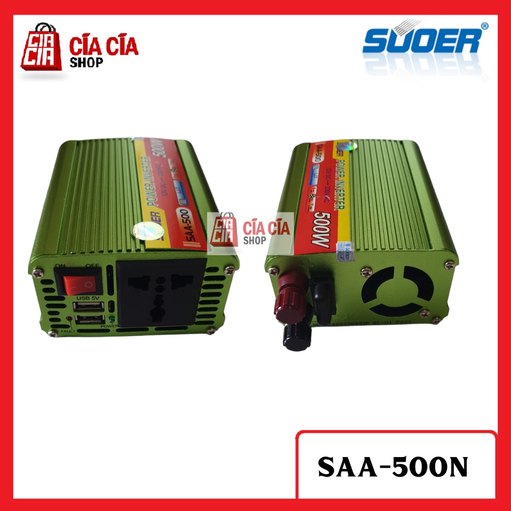 Power inverter suoer 500w DC to AC 12v to 220v SAA-500N Inverter with Buzzer Inverter 500 Watt