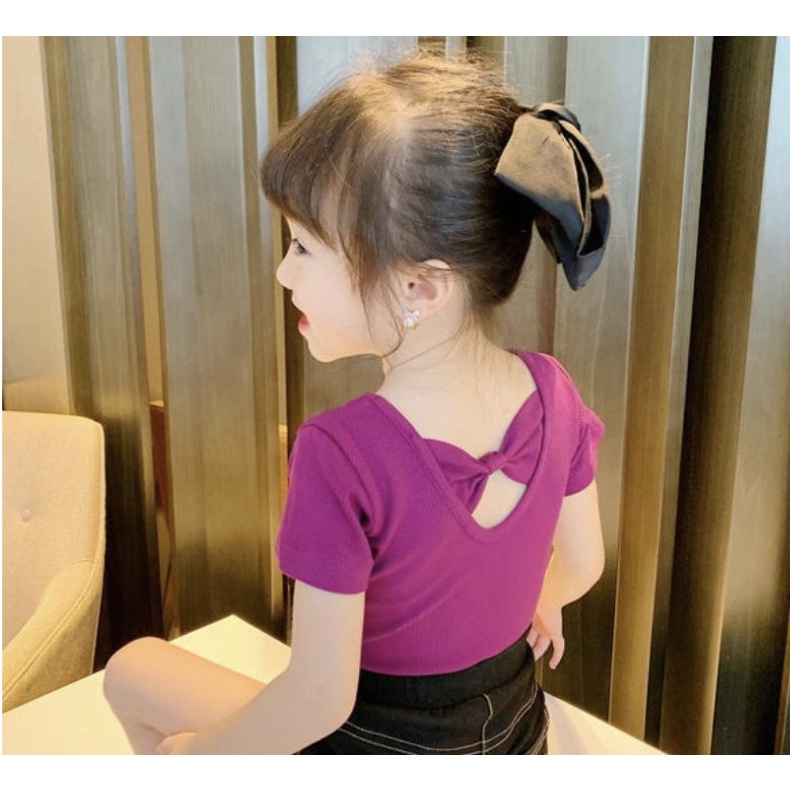 babyfit [3-8thn] baju kaos atasan bowback blouse multi warna baju import nyl-0612r