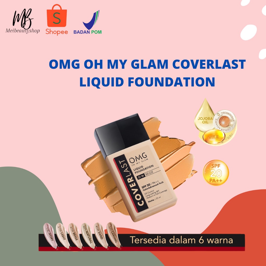 OMG Oh My Glam Coverlast Liquid Foundation- Alas Bedak