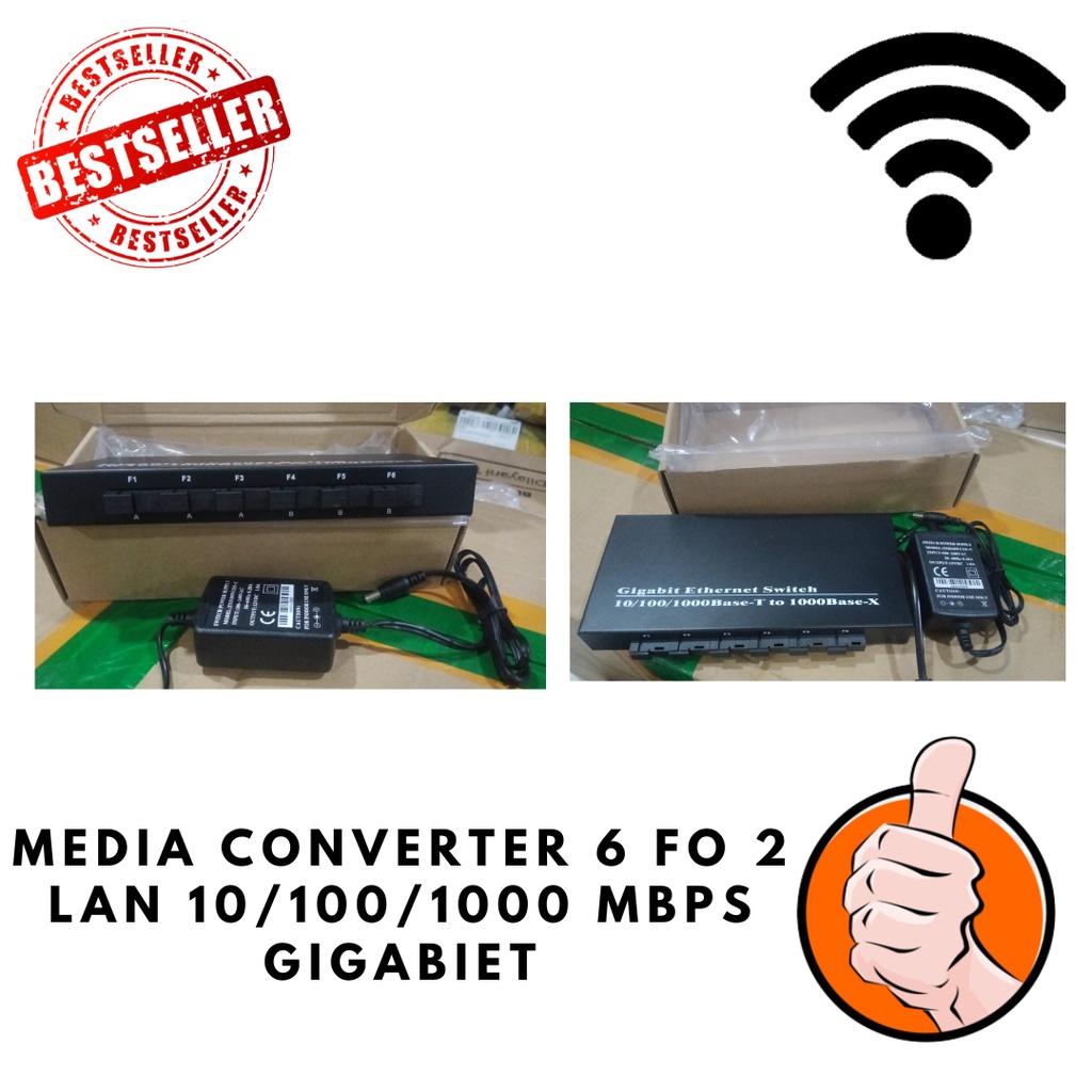 MEDIA CONVERTER 6 FO 2 LAN 10/100/1000MBPS