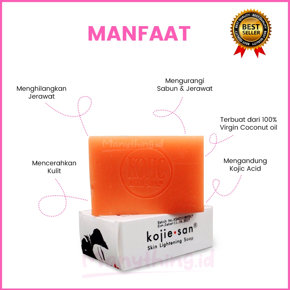 Kojiesan Skin Lightening Soap / Kojie San Soap / Sabun Pemutih / Sabun Wajah 65G