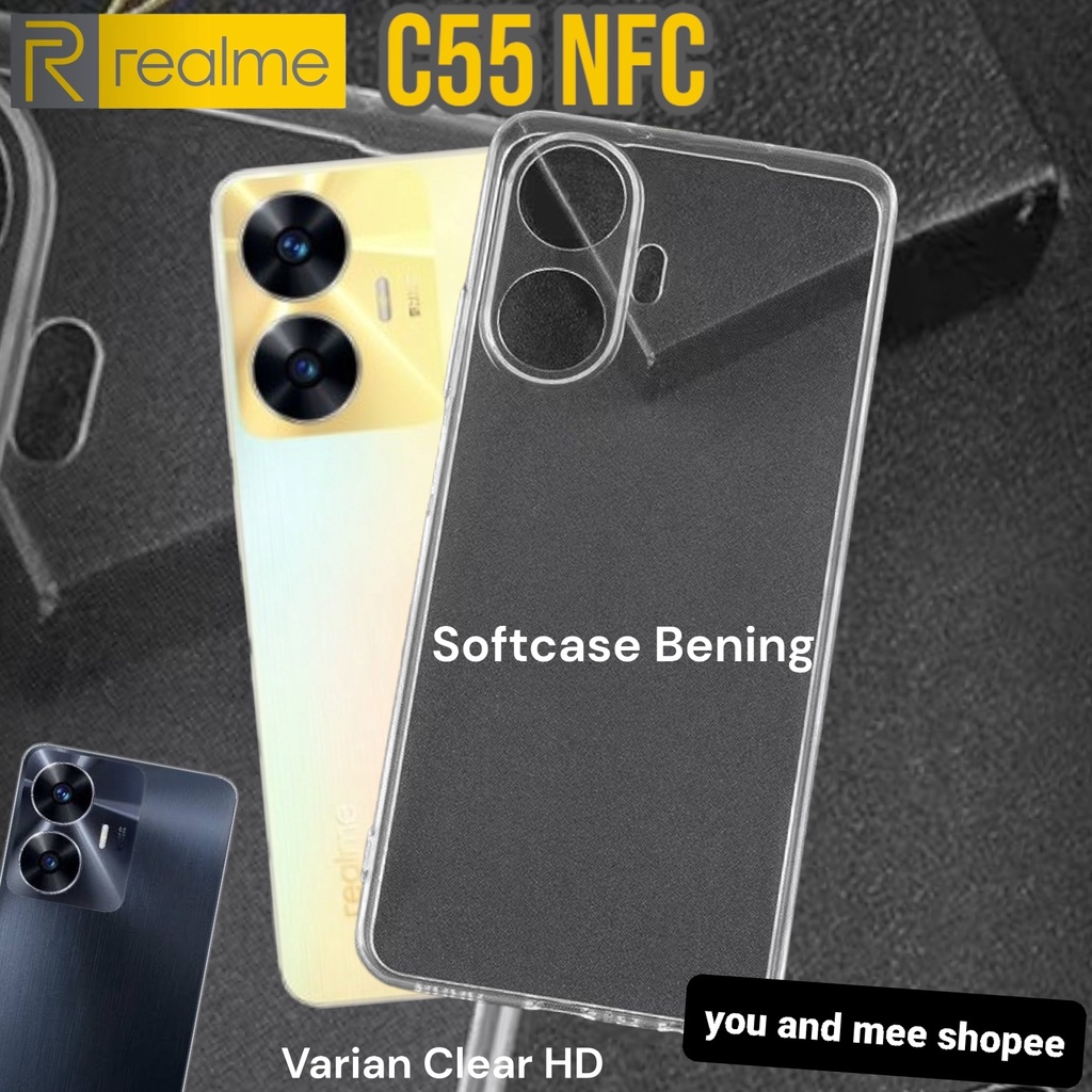 Softcase HD Clear TPU REALME C53 C55 NFC, C35, C31, C30, C30s, C25, C25s, C21Y, C21, C21Y, C20 C15 C12 C11 C3 New Kondom Karet Soft Case TPU Bening Glossy Original/Silikon-Silicon-Silicone/Airbag Anti Fall Slam Tebal-Thick 2022/Protection Casing 5G 4G S Y