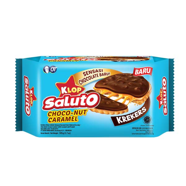 

KLOP SALUTO KREKERS COKELAT KACANG CARAMEL 105 GR - BISKUIT