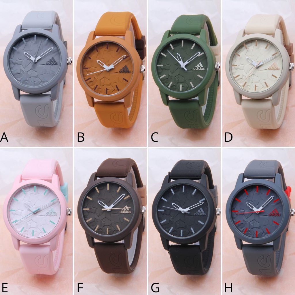 JAM TANGAN WANITA ADIDAS RUBBER RESEELER 3.5CM