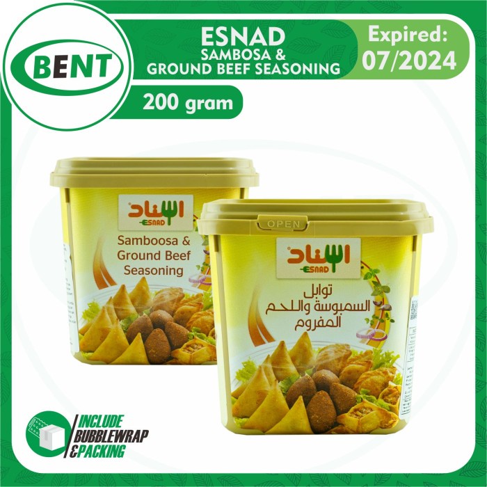 

[Bumbu Dapur] Esnad Sambosa &Ground Beef Seasoning Bumbu Sambosa&Daging Giling 200gr