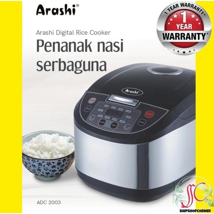 Rice Cooker Digital ARASHI ADC 2003 / Penanak Nasi / Magic Com