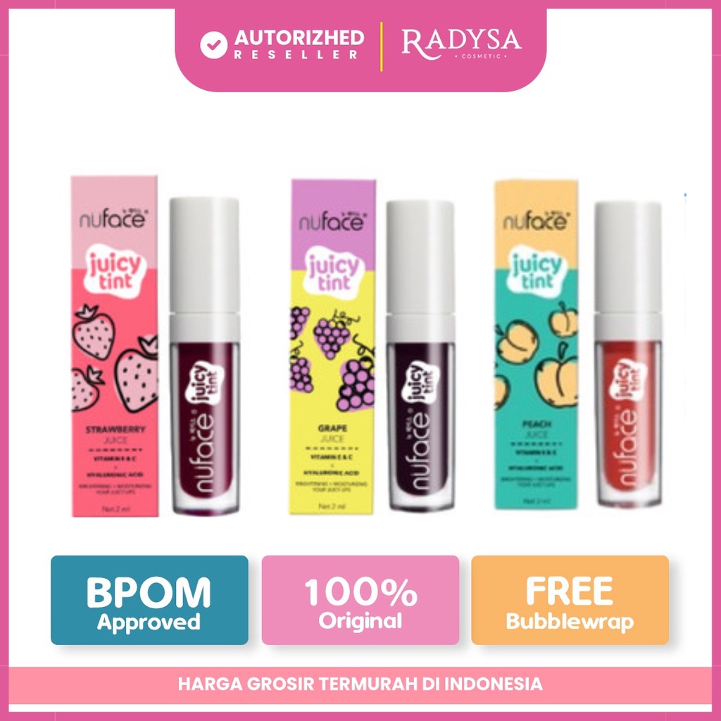 RADYSA - Nuface Juicy Lip Tint Tahan Lama - Nuface Lip Tint