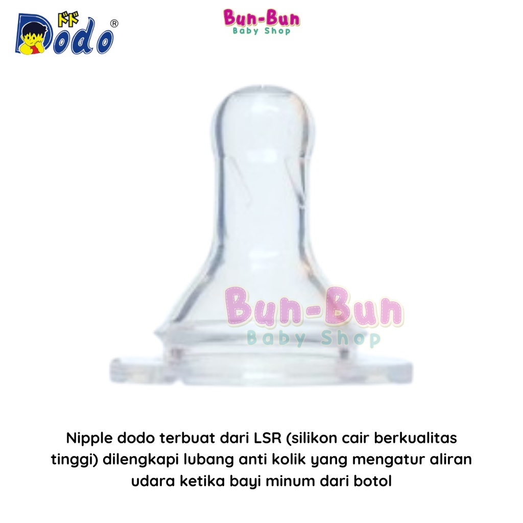 DODO Nipple Silicone 3pcs Dot Bulat Silikon S M BPA FREE Perlengkapan Bayi Baru Lahir Peralatan Botol Susu MPASI Makan Baby Newborn Bunbunbabyshop