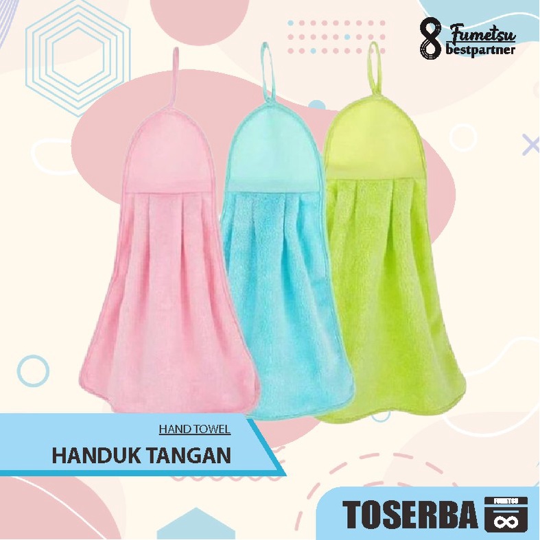 Kain Lap Tangan Polos / Hand Towel Hand Gantung Wastafel Warna Random