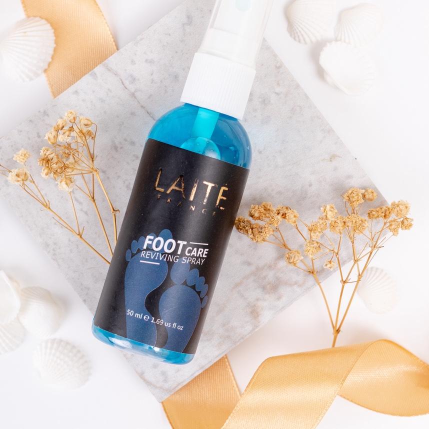 ☃ Foot Care Reviving Spray Laite Skincare / Formulasi Dokter /  & halal MUI / Penghilang Bau Kaki ☂