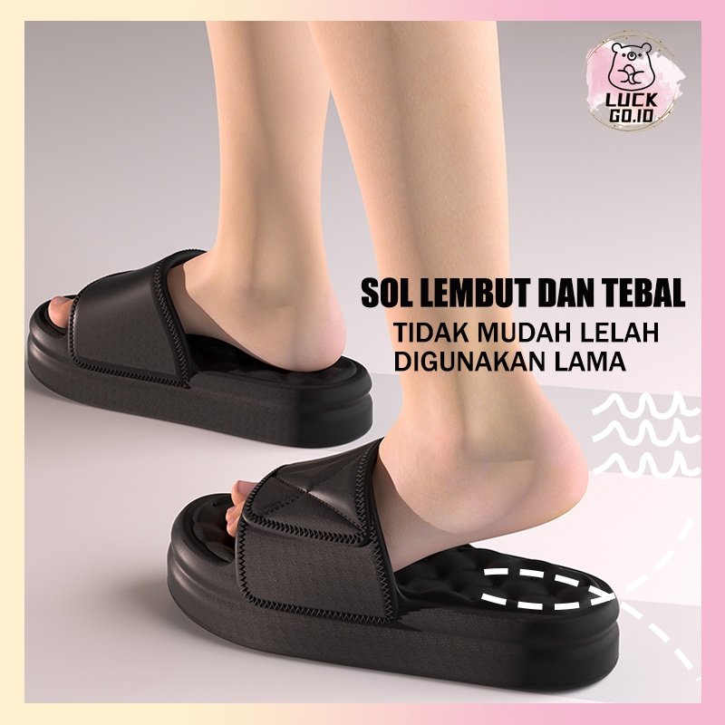 Sandal Selop Sandal Wanita Sandal Rumah Jelly Import Nyaman Empuk Sandal Pasangan Kamar Mandi Anti Slip Elastic Empuk EVA