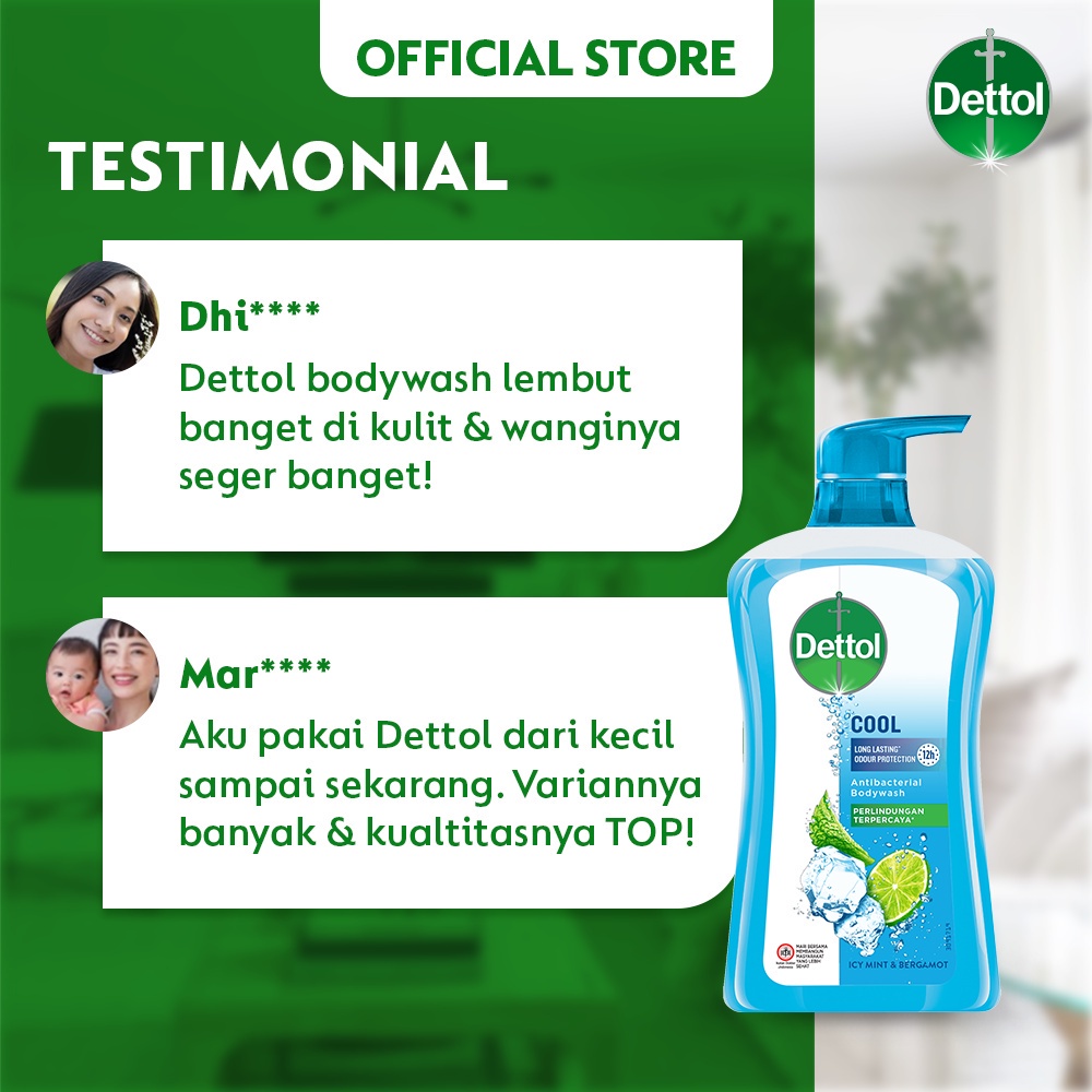 Dettol Sabun Mandi Cair Anti Bakteri Cool Pouch 800g x4