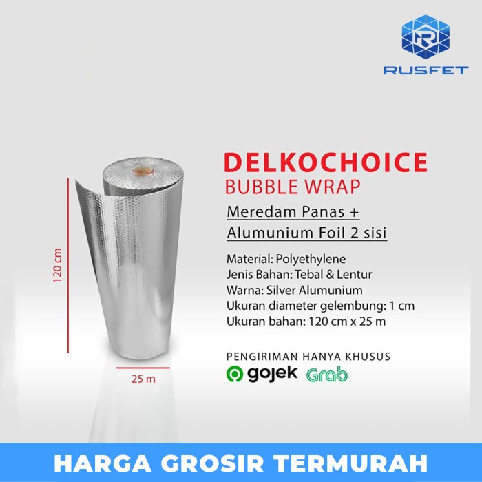 Foilku Aluminium Foil Bubble Insulasi Atap Peredam Panas Atap Roll
