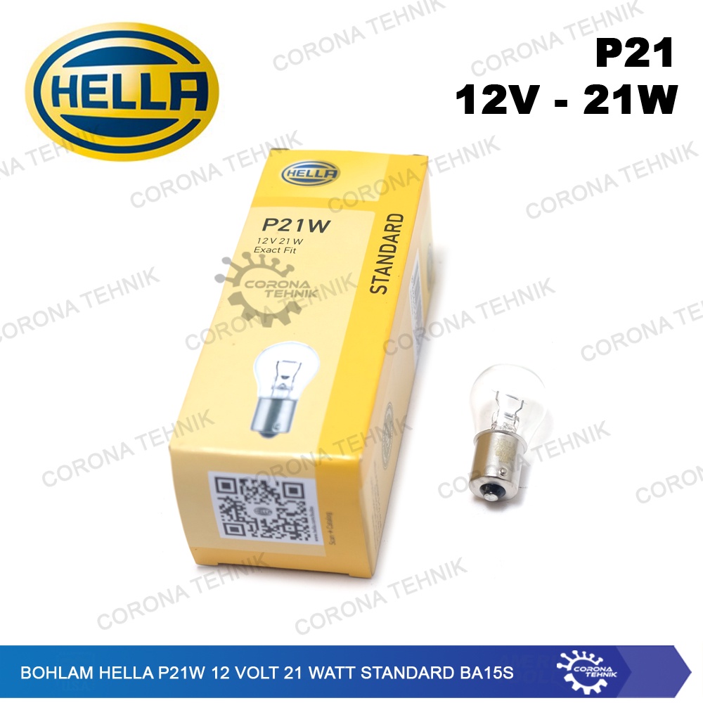 Bohlam Hella P21W 12 Volt 21 Watt Standard BA15s