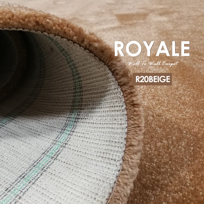 >*>*>*>*] Karpet Meteran Custom Wall to Wall Royale Tebal 20 mm / 2cm Beige