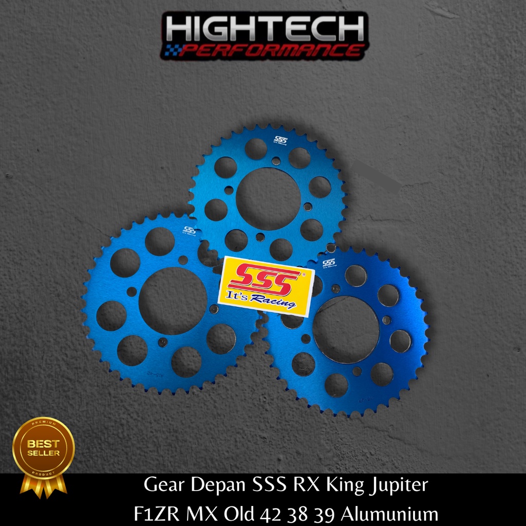 Gear Depan SSS 415 RX King Jupiter F1ZR MX Old 42 38 39 Alumunium Biru