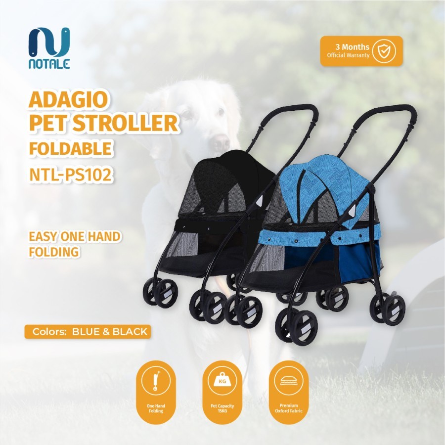 Notale Adagio Pet Stroller Foldable NTL-PS102 (PC102) - Garansi Resmi