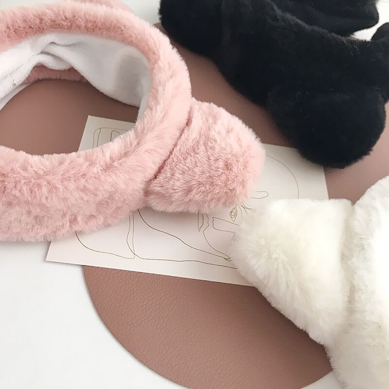 Bando handuk kucing bulu tebal korea kekinian kpop bandana bando cat nekomimi cosplay lolita maid