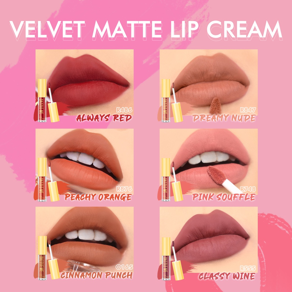 (READY &amp; ORI) DAZZLE ME VELVET MATTE LIP CREAM WATERPROOF LIPSTIK BPOM