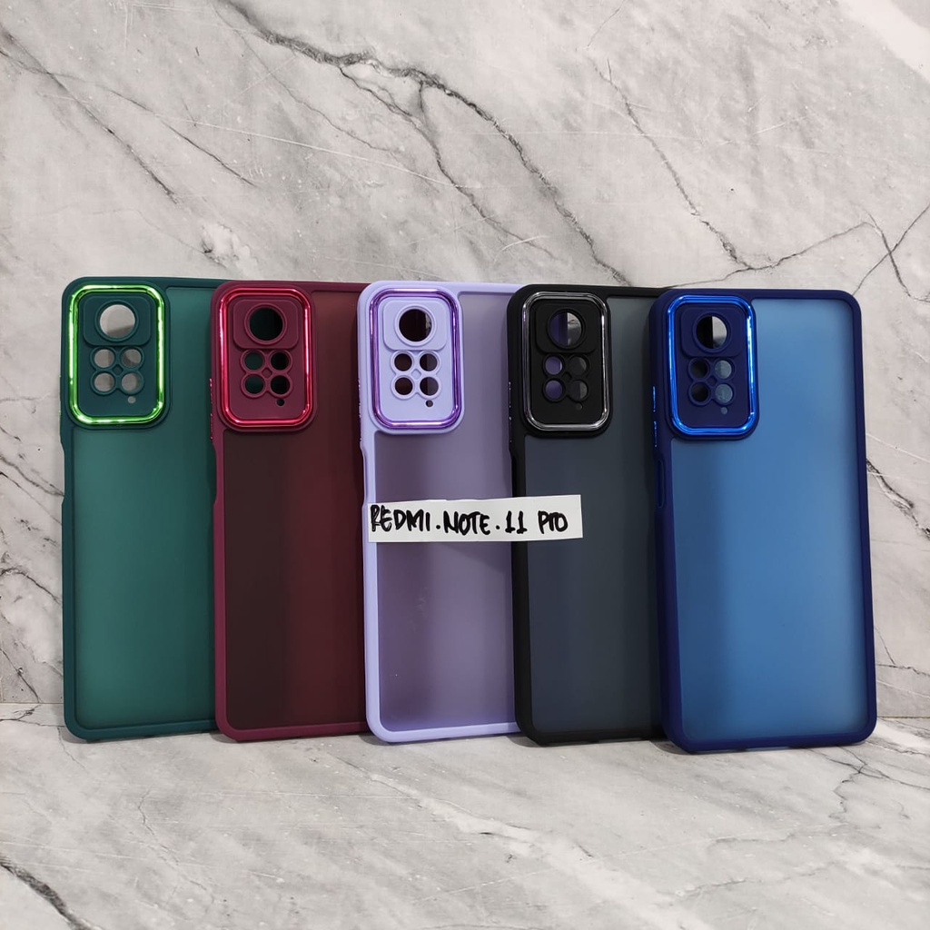 CASE DOVE HYBRID CHROME SOFT CASE FOR REDMI NOTE 11 PRO REDMI NOTE 11 REDMI NOTE 10 4G REDMI NOTE 10 5G REDMI NOTE 10S REDMI NOTE 10 PRO WHITE_CELL