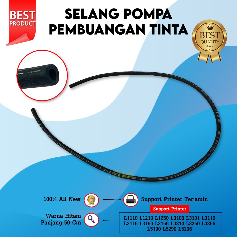 Selang Pompa Purge E L1110 L1210 L1250 L3100 L3101 L3110 L3116 L3150 L3156 L3210 L3250 L3256 L5190 L5290 L5296, Selang Purge Pump Pompa Ink New