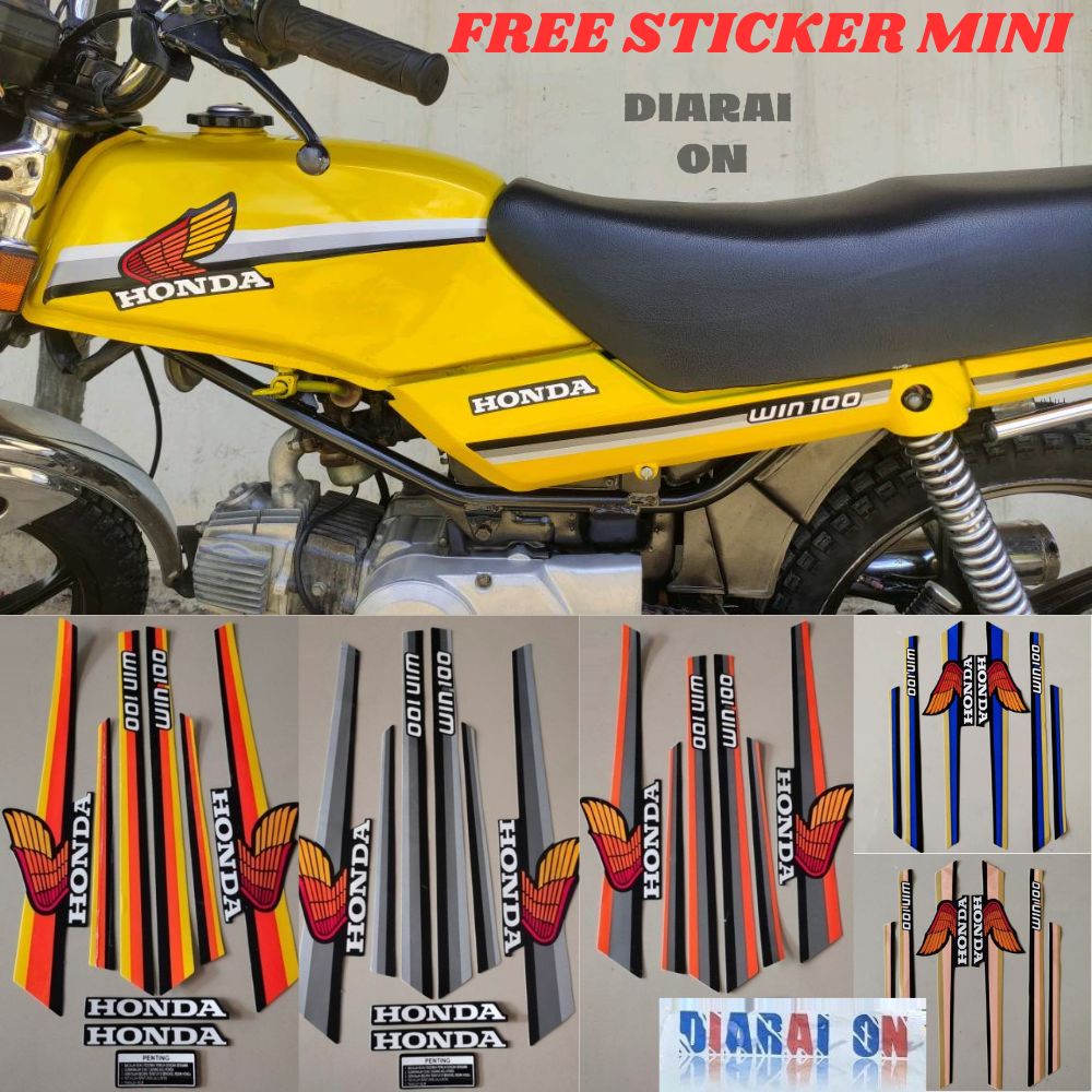 striping Sticker motor Win 100 Custom Murah