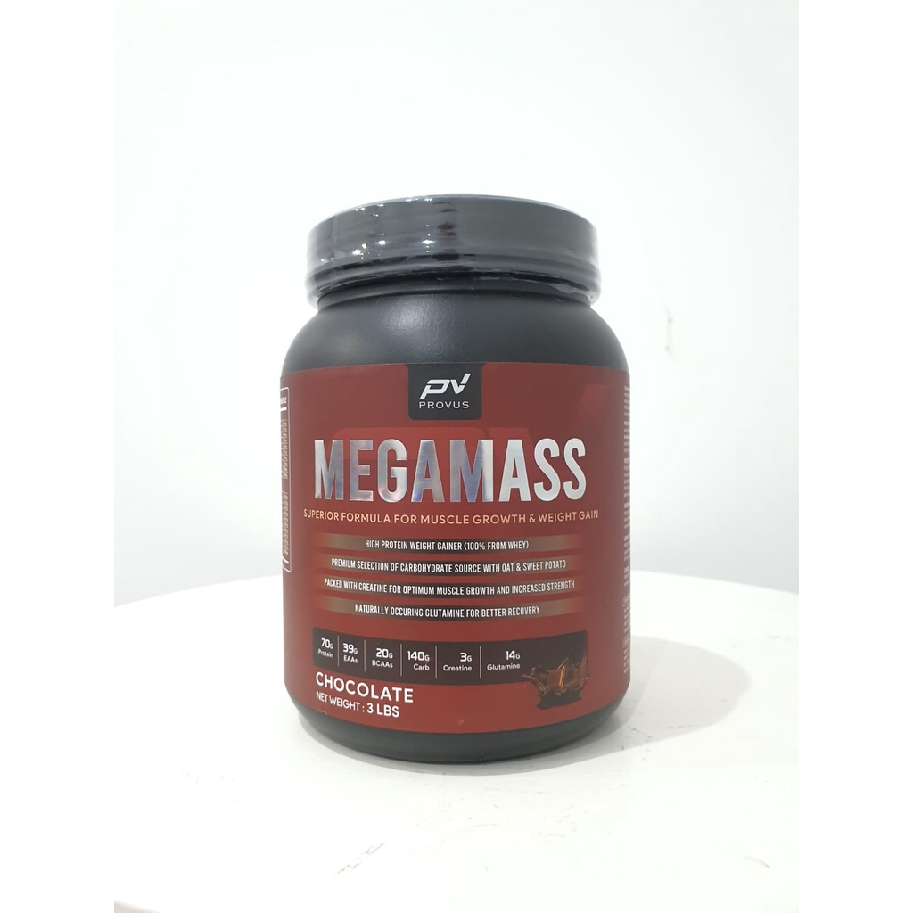 Provus Mega Mass Gainer 3lbs Supplement Fitness Bulking Susu Penambah Berat Badan MEGAMASS