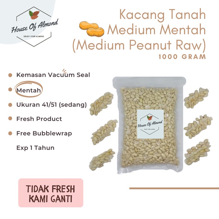 

Kacang Tanah Mentah (Peanut Raw) 1Kg