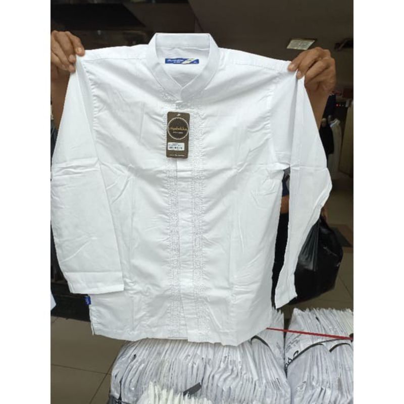 Baju Koko Putih Anak Lengan Panjang By Syahdika