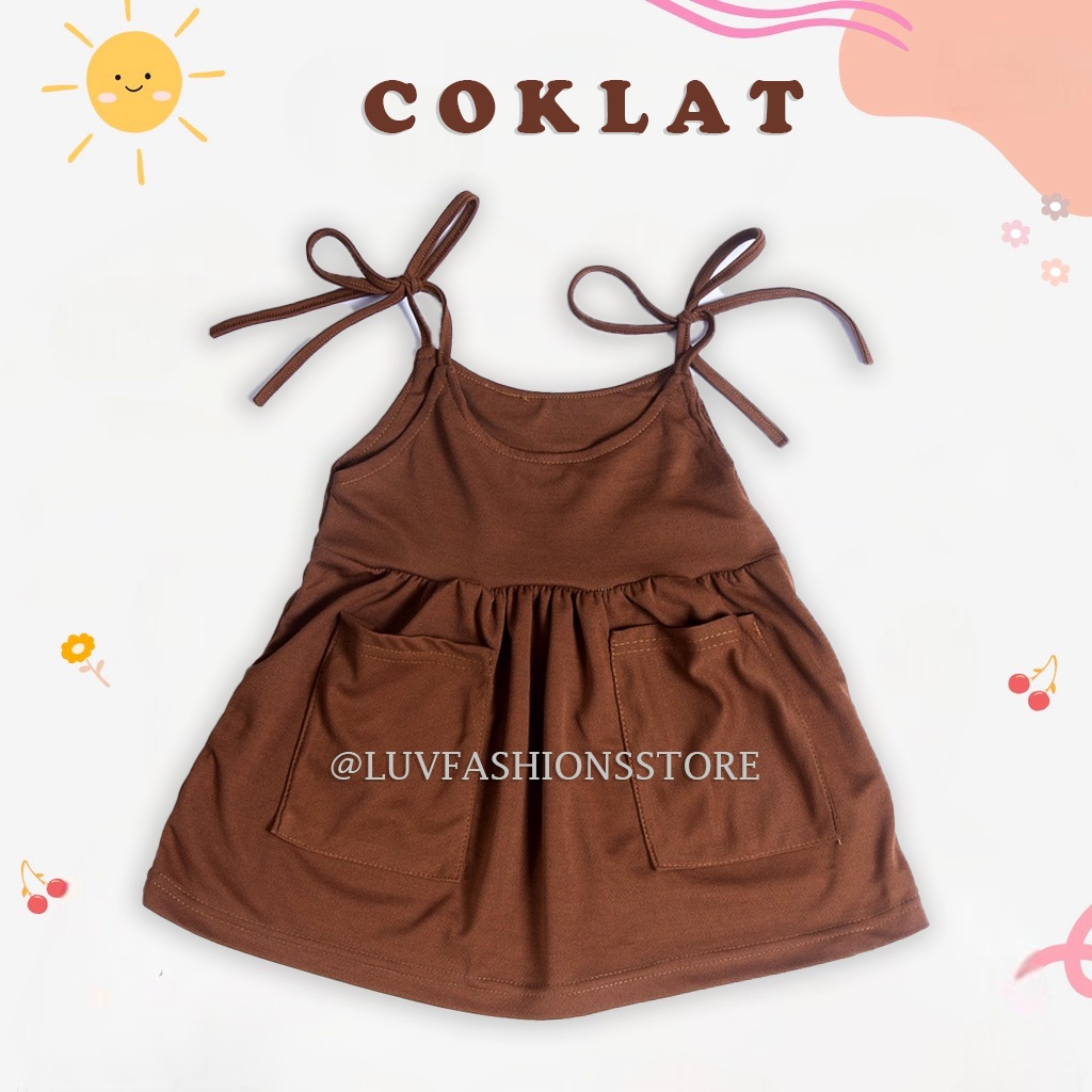 IL - DRESS SANDRA POCKET ANAK PEREMPUAN / GWEN DRESS ANAK TALI PUNDAK