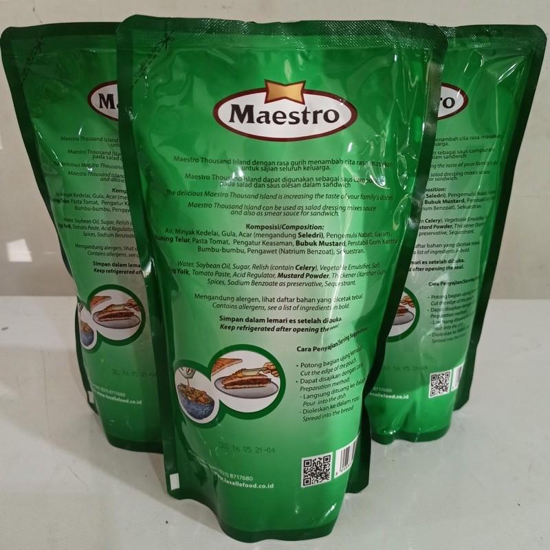 

Maestro Mayonaise Thousand Island Pouch 1KG Kualitas Terbaik
