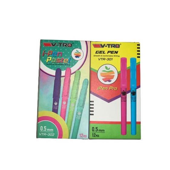 

12.12 MALL 12 PCS / 1 LUSIN GEL PEN IPEN V-TRO