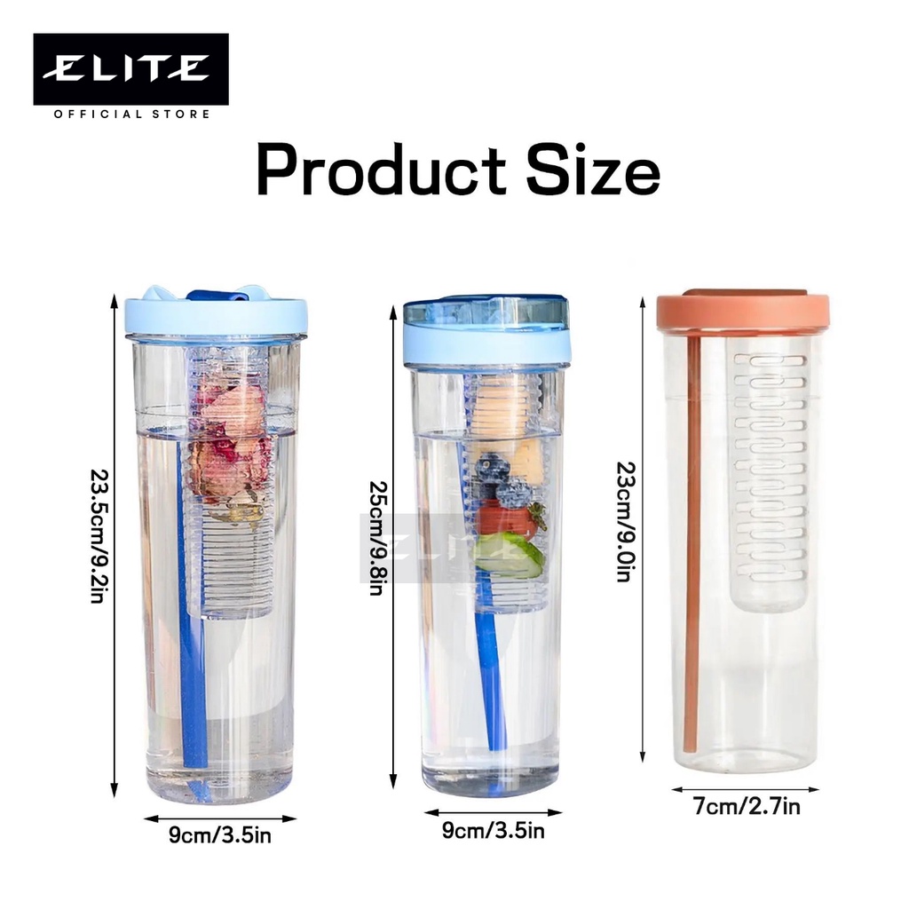 ELITE Botol Minum Infused 700ml / FREE BUBBLE WRAP Botol Minum Sedotan / Botol Sedotan Infused / Tumblr Cup Infusedodel Lipat Botol Minum Sedotan Lipat Botol Minum Infused