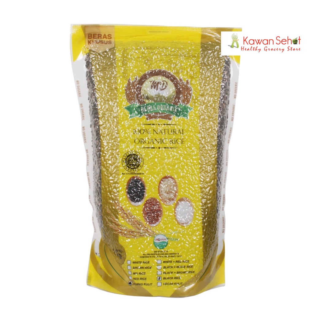 

MD Organic Black Rice Kupas Kulit 1Kg | Beras Hitam Organik