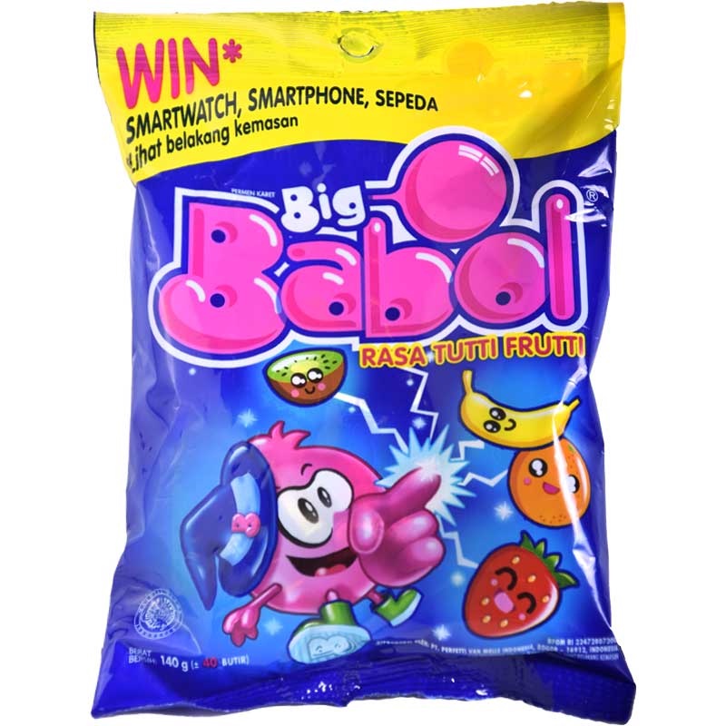 

Big Babol Permen Karet Tutti Frutti 140g