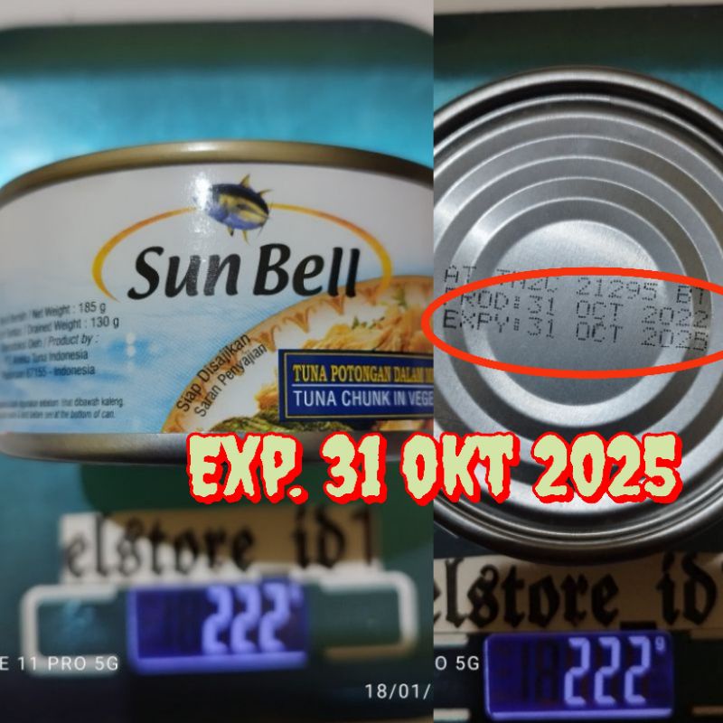 Umpan Pancing SUN BELL BESAR 185 Gram Tuna Kaleng Besar Sun bel Sunbell exp. 31 oktober 2025