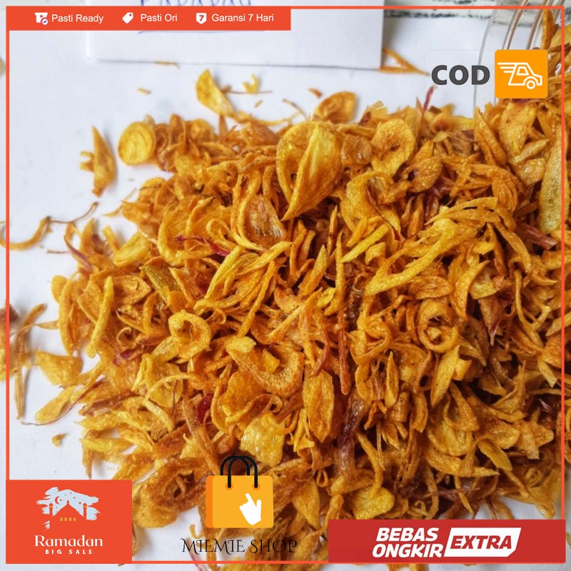 

Bawang Goreng Brebes 1kg Murni / Tanpa Tepung